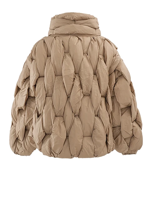 [EAM] Brown Thick Big Size Keep Warm Cotton-padded Coat Long Sleeve Women Parkas Fashion Tide New Autumn Winter 2026 CP3464 6