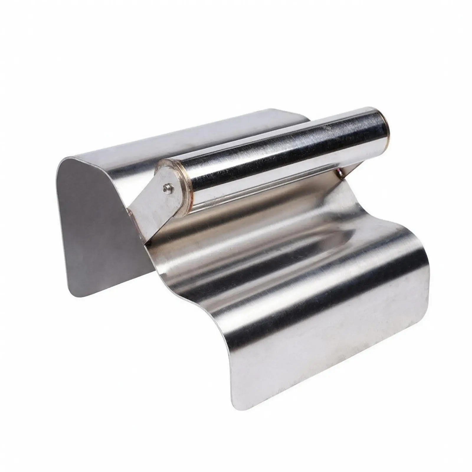 Ergonomic Concrete Curb Tool with Folded Metal Surface for Leveling and Corner Construction Work