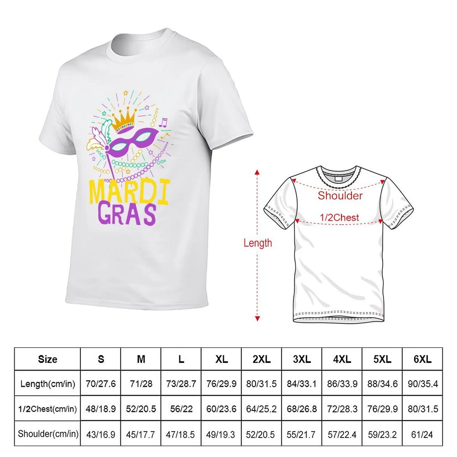 Mardi Gras 2022 Beads Mask Feathers T-Shirt t shirts for man cotton soft anime t shirts for man T-Shirt