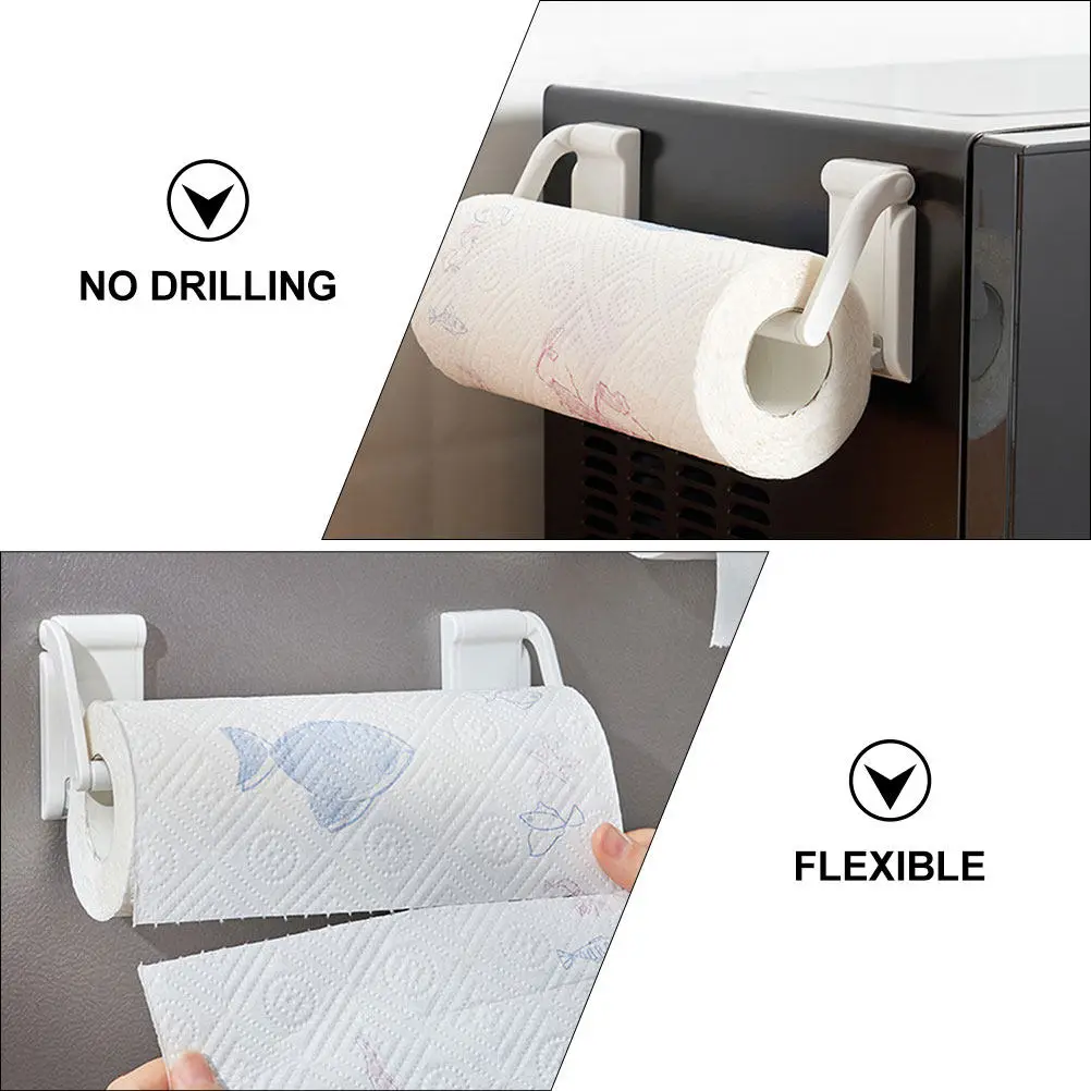 

1Sets Adjustable Magnetic Tissue Holder White No Drilling Bathroom Towel Rack Easy Adsorption Rotatable 180 Degrees
