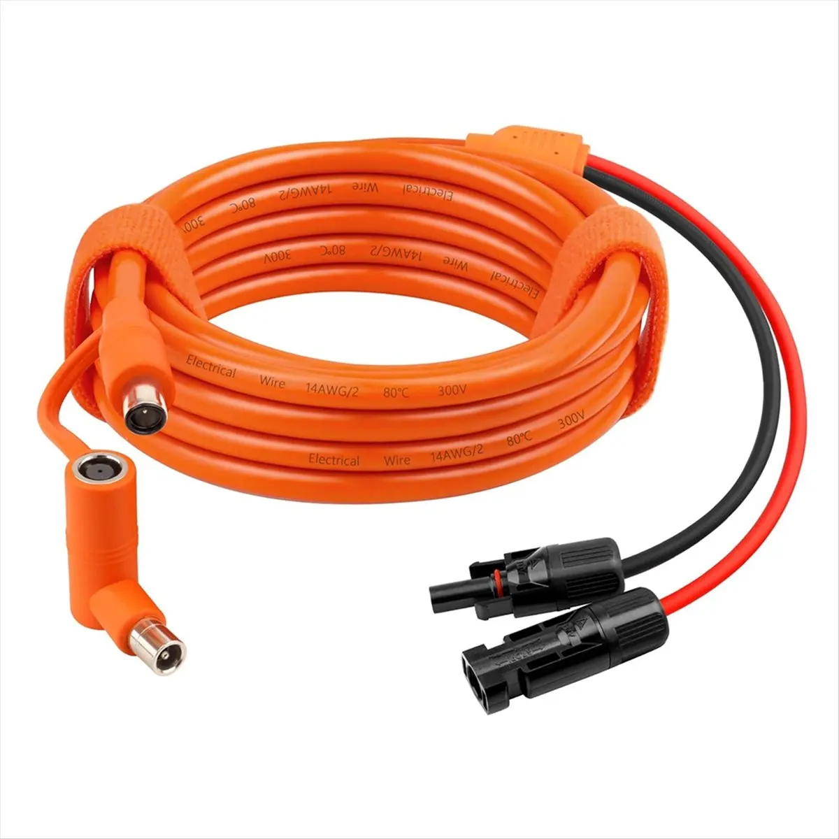 HGHO Solar to DC 8mm Charge Extension Cable 10FT,12AWG+14AWG Solar Cable with Solar Panel Connector to DC7909/8020