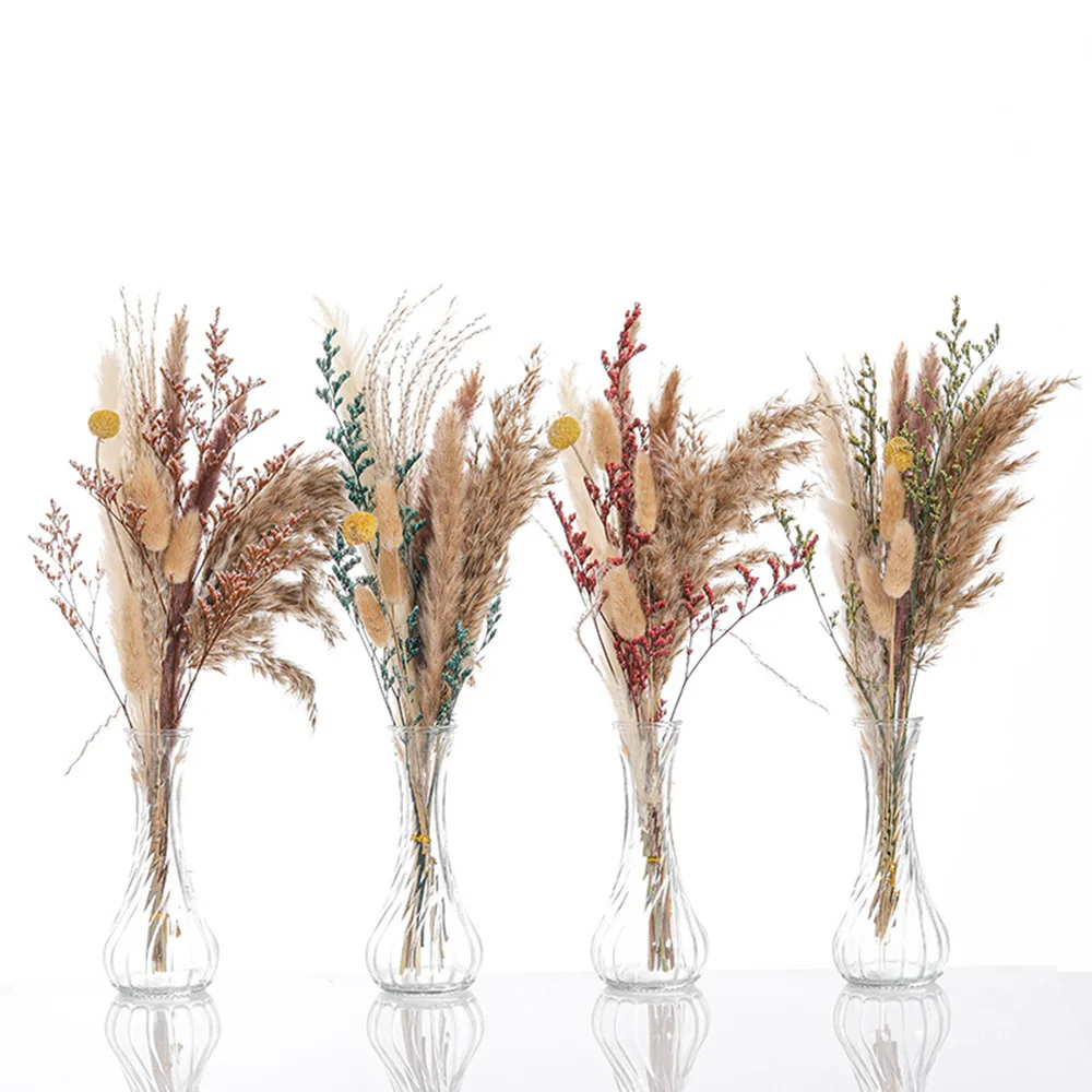 Lychee Life Small Bouquet of Reed Dried Flowers DIY Creative Bohemian Home Decoration Accessories Party Gift Wholesale