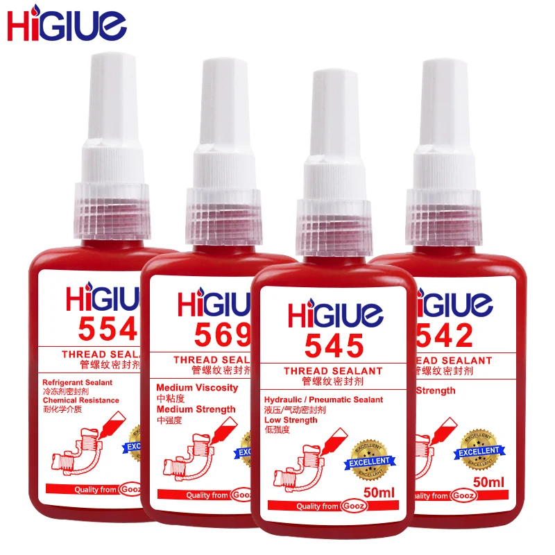 

554 Thread Sealant For Refrigerate Equipment Anaerobic 545 Liquid PTFE Adhesive Sealing Compound Hydraulic/Pneumatic Pipe 569