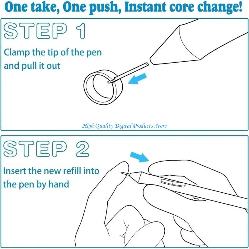 حزمة U2JE من 10 أنماط الاستبدال نصائح متوافقة مع DTH1620 ، DTH2421 ، DTH3221 ، DTK2421 DTHW1621 TIP الدقة الرسم الرسم