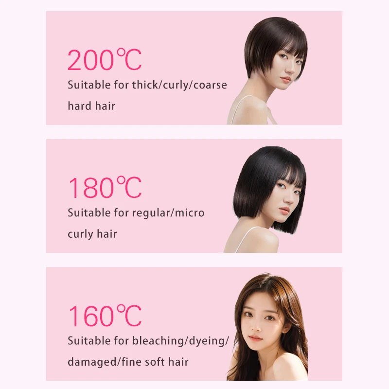 فرشاة تمليس الشعر بالأيونات السالبة، 360 درجة °   أسنان مرنة، حرارة سريعة مع 3 درجات حرارة قابلة للتعديل، حماية آمنة ضد التحرق