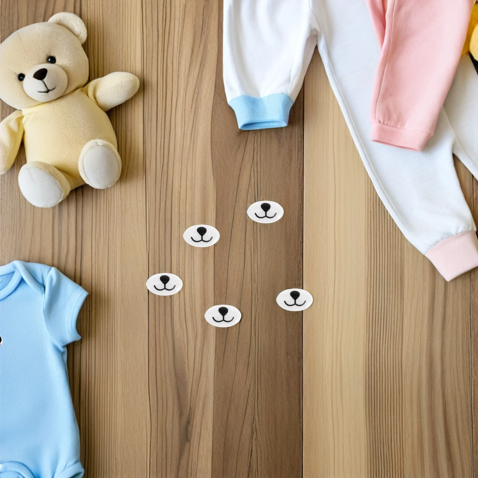 200 Pezzi di Naso di Sicurezza Fatto a Mano all'Uncinetto, Base Piatta Ovale per Riparazione Orsacchiotti, Accessori per Artigianato, Kit Fai-da-Te per Animali di Peluche