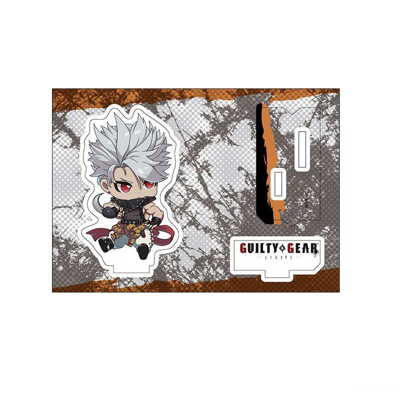 Anime Fans Gifts Guilty Gear Kiske Bridget Testament Baiken HD Figures Double insertion Acrylic Stand Desktop Ornament About10cm