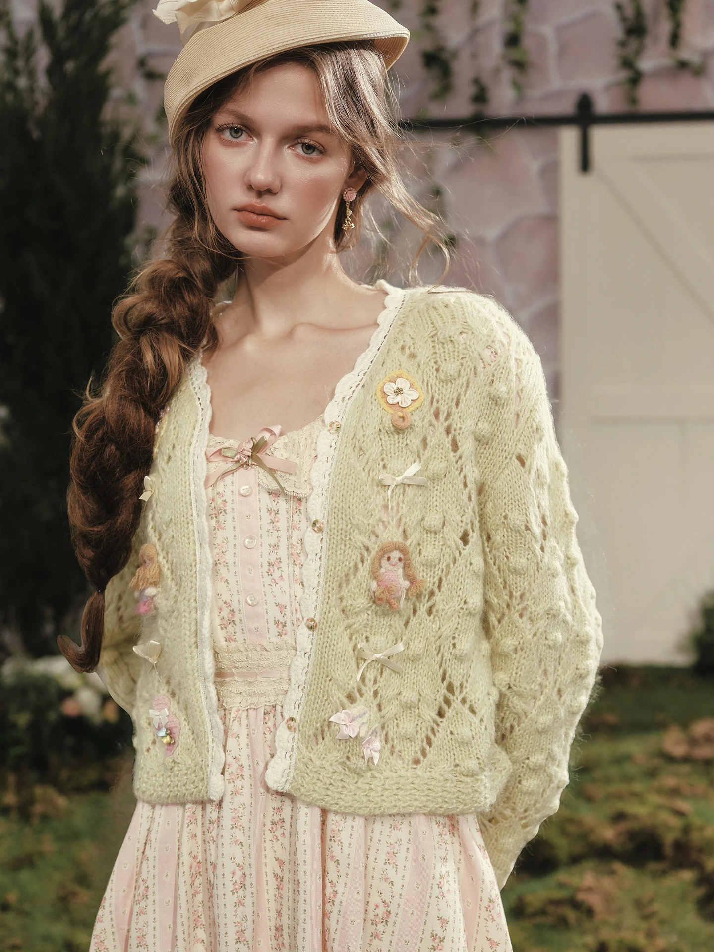 เดรสผู้หญิง TIYIHAILEY สำหรับฤดูใบไม้ผลิและฤดูใบไม้ร่วง แขนยาวทรงโคมไฟ ยาวแบบแม็กซี่ ไซส์ XS-XL สไตล์วินเทจ เอวสูง ผ้าฝ้าย 100% แต่งลูกไม้ พิมพ์ลาย ปี 2026