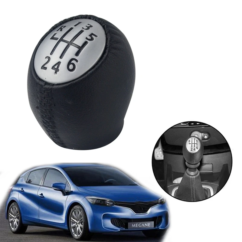 

6 Speed PU Gear Shift Shifter Knob Lever Stick For Renault Megane Clio Laguna Scenic For Vauxhall Opel 328650024R