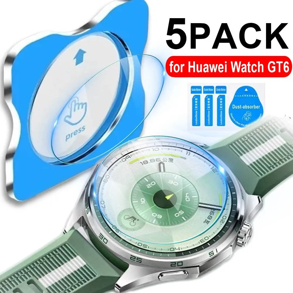 

Закаленное стекло для Huawei Watch GT6 41 мм 46 мм GT6 Pro HD Прозрачная защитная пленка против царапин с инструментом Легко устанавливаемый комплект