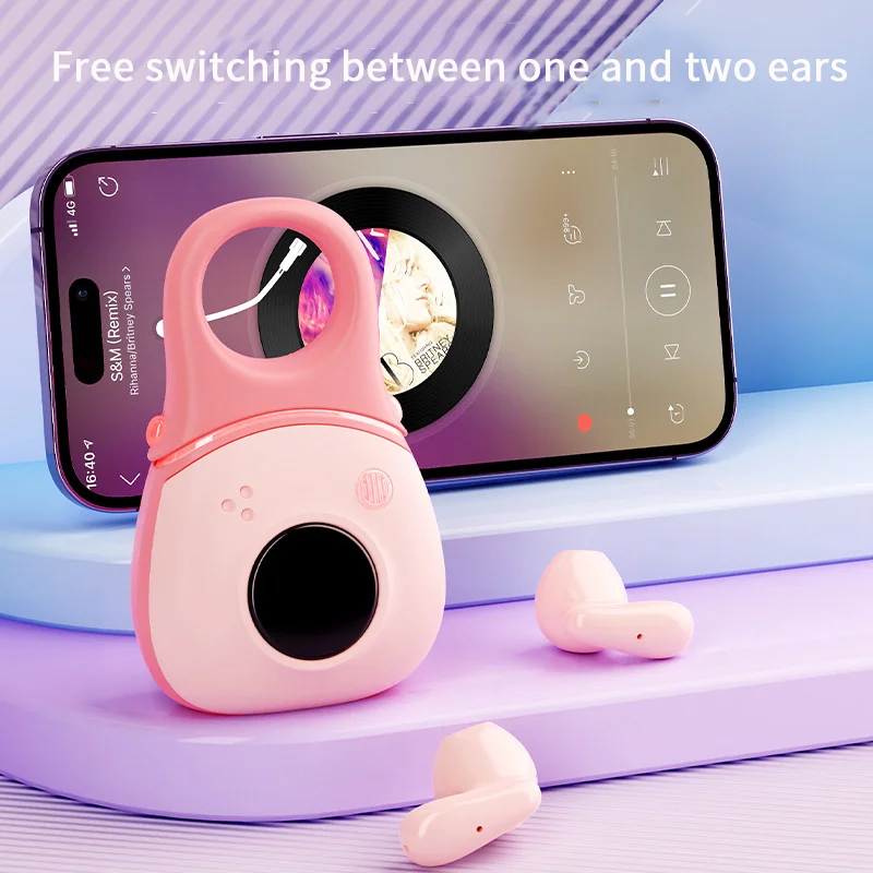 

Camera Shaped Cute Bluetooth Earphone Half In Ear Style HiFi Sound Effect Type-C Charging Phone Call Headphone Listen Music