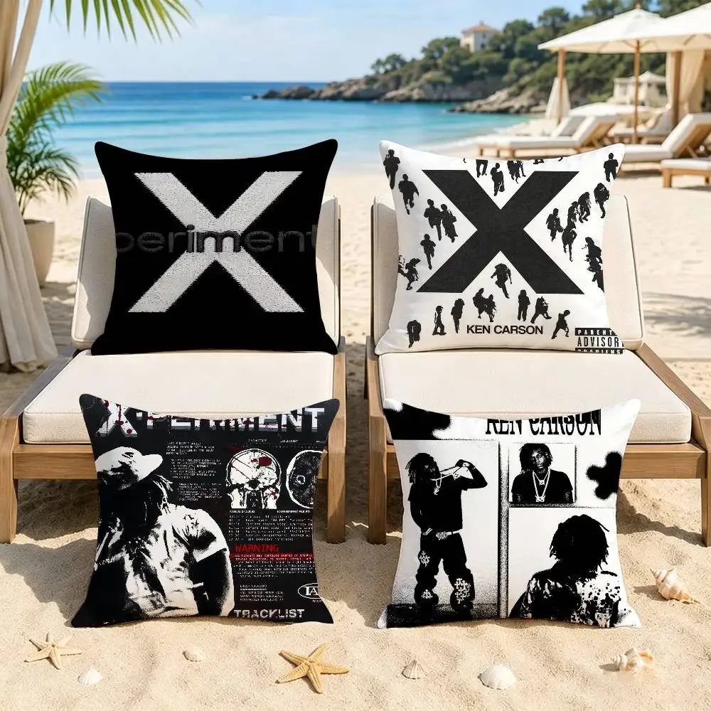 K-Ken Carson Xperiment Rapper   Cushion Cover Pillowcase Upholstery Sofa Throw Pillow Home Decor Pillowcas
