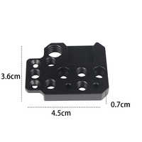 Aluminum Alloy Adapter Board with 1/4 3/8 Hole Cold Shoe Camera Gimbal Bracket for DJI Ronin RS3/RS2/RSC2/SC/S Gimbal Stabilizer