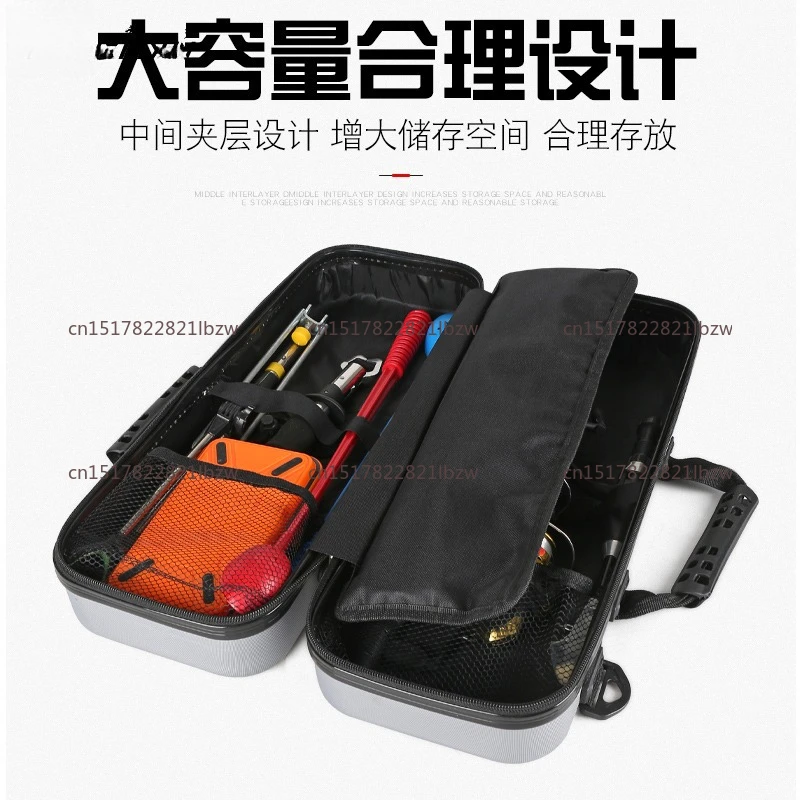 box Hard Shell Mini Bag Waterproof Telescopic Fishing Rod Bag