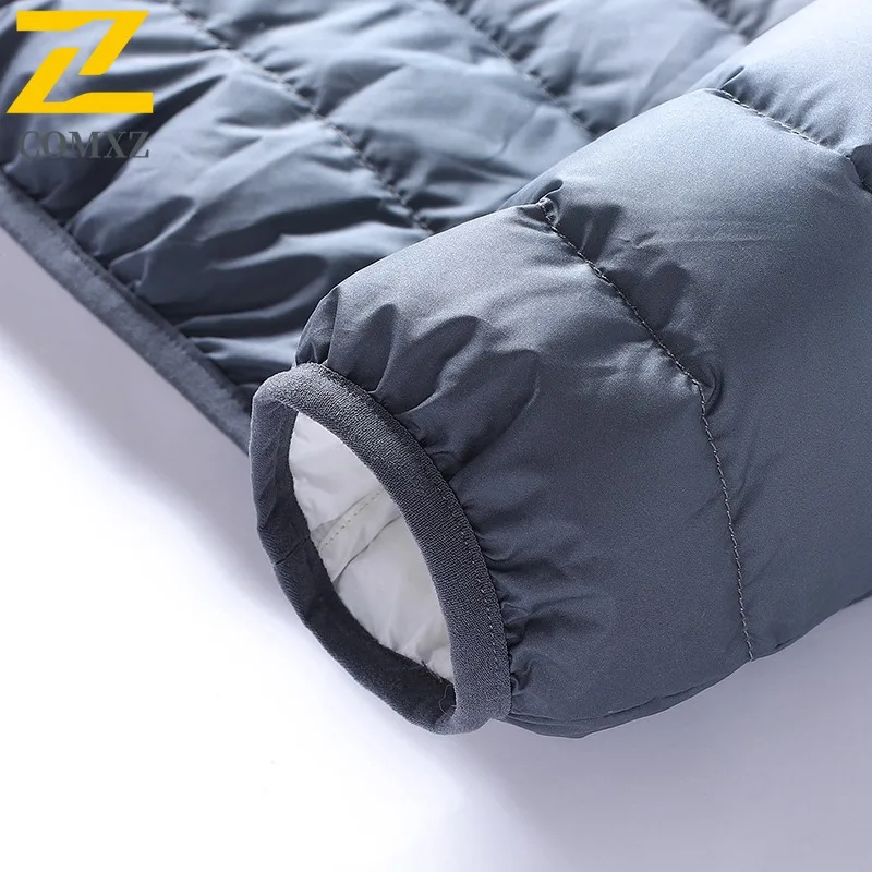 COMXZ Parker Coat Gradient Versatile Slim Fit Coldproof  Skiing Winter Jacket Travel Loose High-Quality Down Jacket Men Clothing