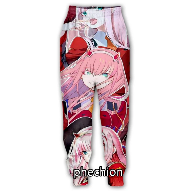 

phechion New Men/Women DARLING in the FRANXX 3D Printed Casual Pants Fashion Streetwear Men Loose Sporting Long Trousers F156