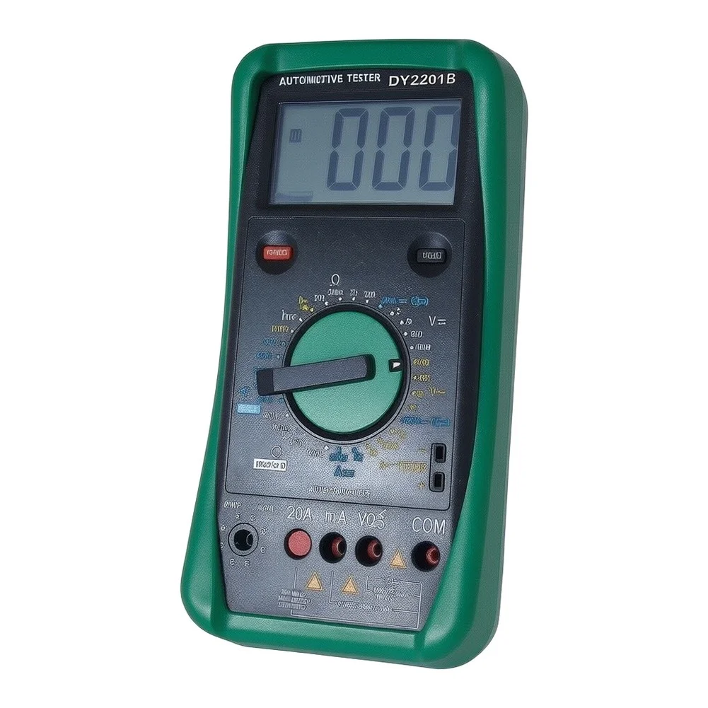 DY2201B Portable Digital Multimeter for Automotive Diagnostics Including Battery Testing and Wiring Inspection
