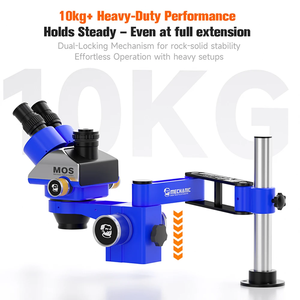 MECHANIC M6 현미경 듀얼 포지셔닝 스테레오 현미경 용 접이식 스윙 암 스탠드 전자 수리 지원 스윙 암 도구