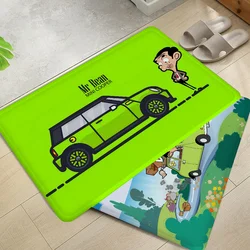 Mr-Bean CARTOON Floor Mat Bathroom Mat Anti-slip Absorb Water Long Strip Cushion Bedroon Mat Welcome Doormat