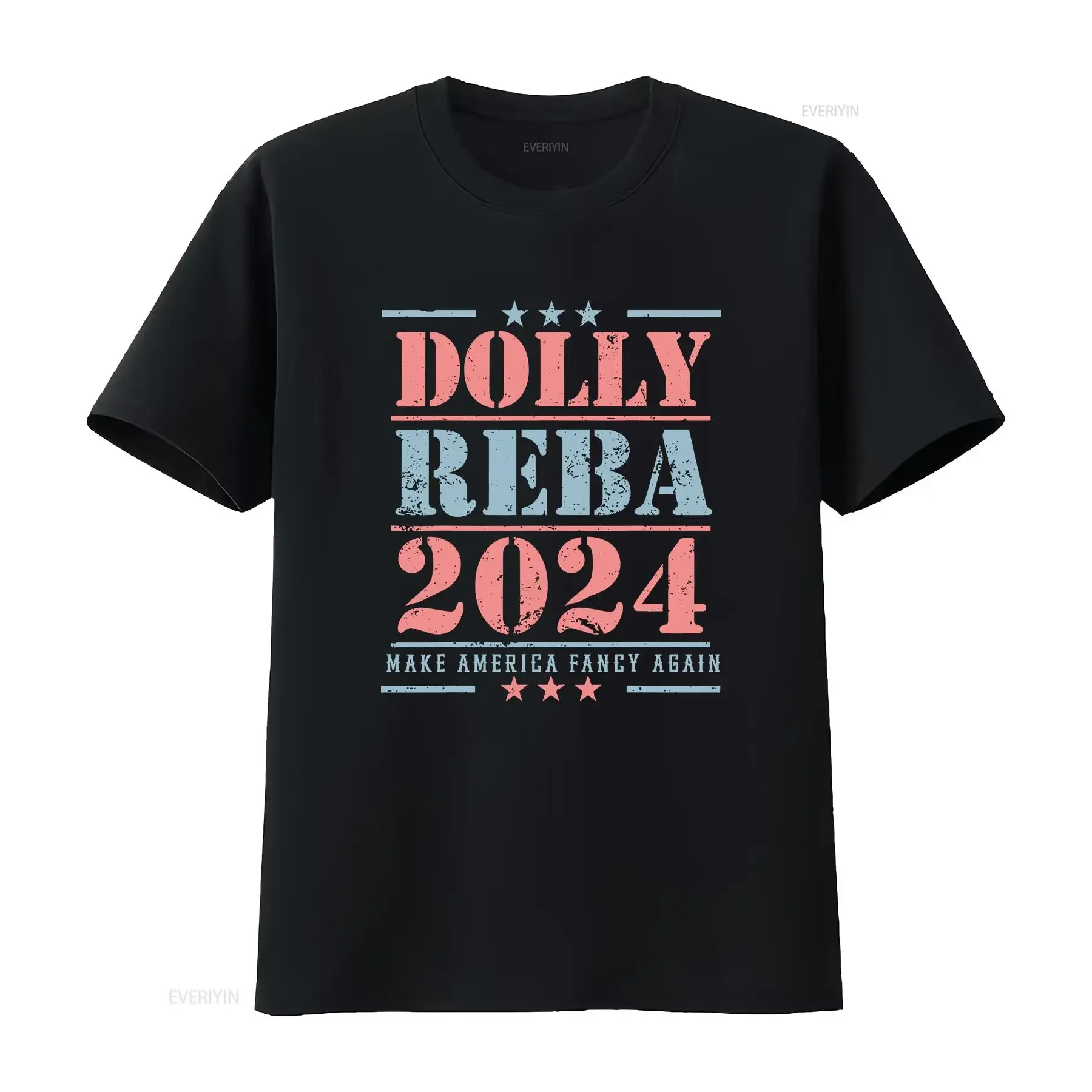 Vintage Dolly And Reba 2024 Make America Fancy Again T Shirt vintage Washed homme streetwear Unisex Stretched Comfortable Soft