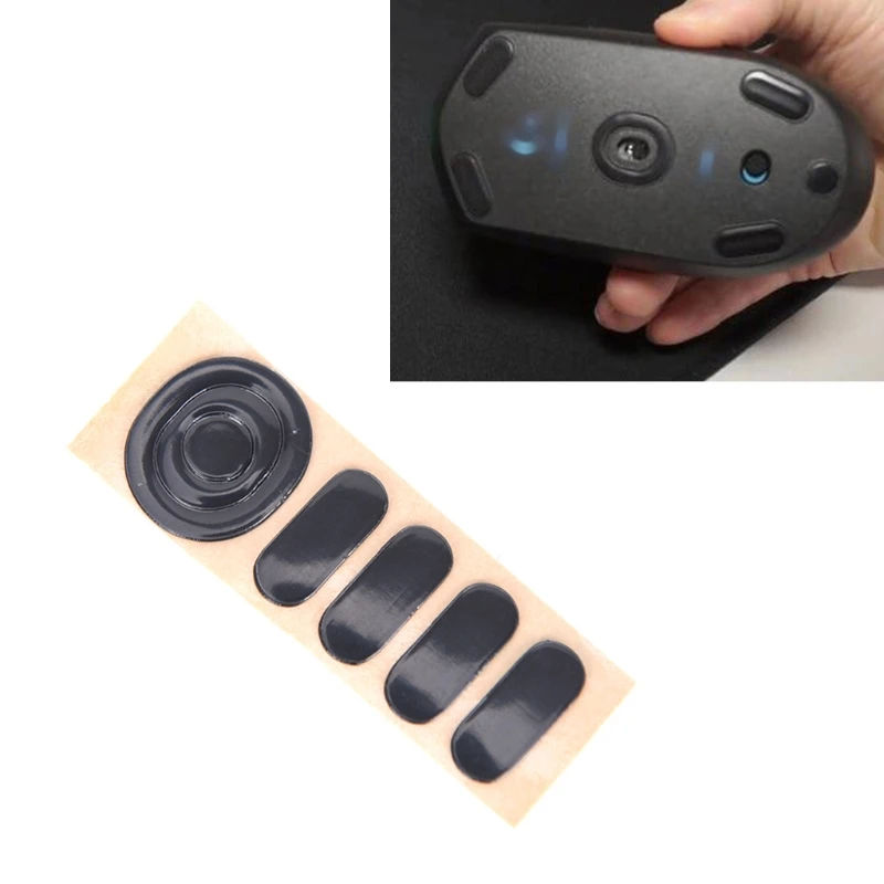 1 conjunto de pés curvos de 0.6mm para mouse logitech g304 g305, pés skates com borda curva