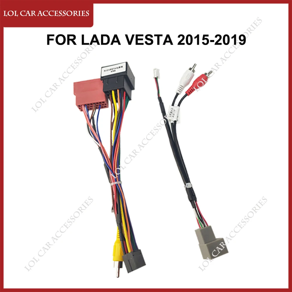 

For LADA VESTA 2015-2019 Car Radio GPS MP5 Stereo Navigation Player Android 16 Pin Power Cable Wiring Harness