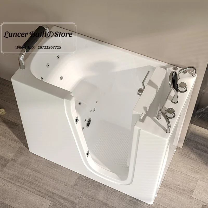 Can open the door 1.2 meters for the elderly walk-in bathtub sitting station bath bath small apartment senior-friendly