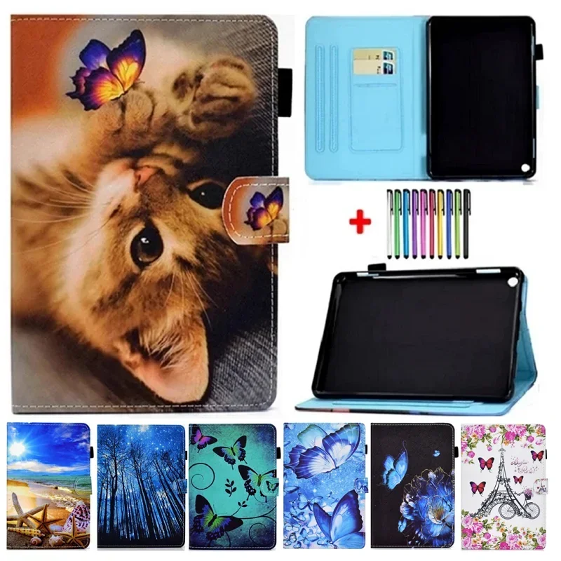 For Galaxy Tab A8 2021 Cover SM-X200 X205 X200 Print Kids Coque For Samsung Tab A8 Case 10.5 inch 2021 Magnetic Wallet TPU Funda