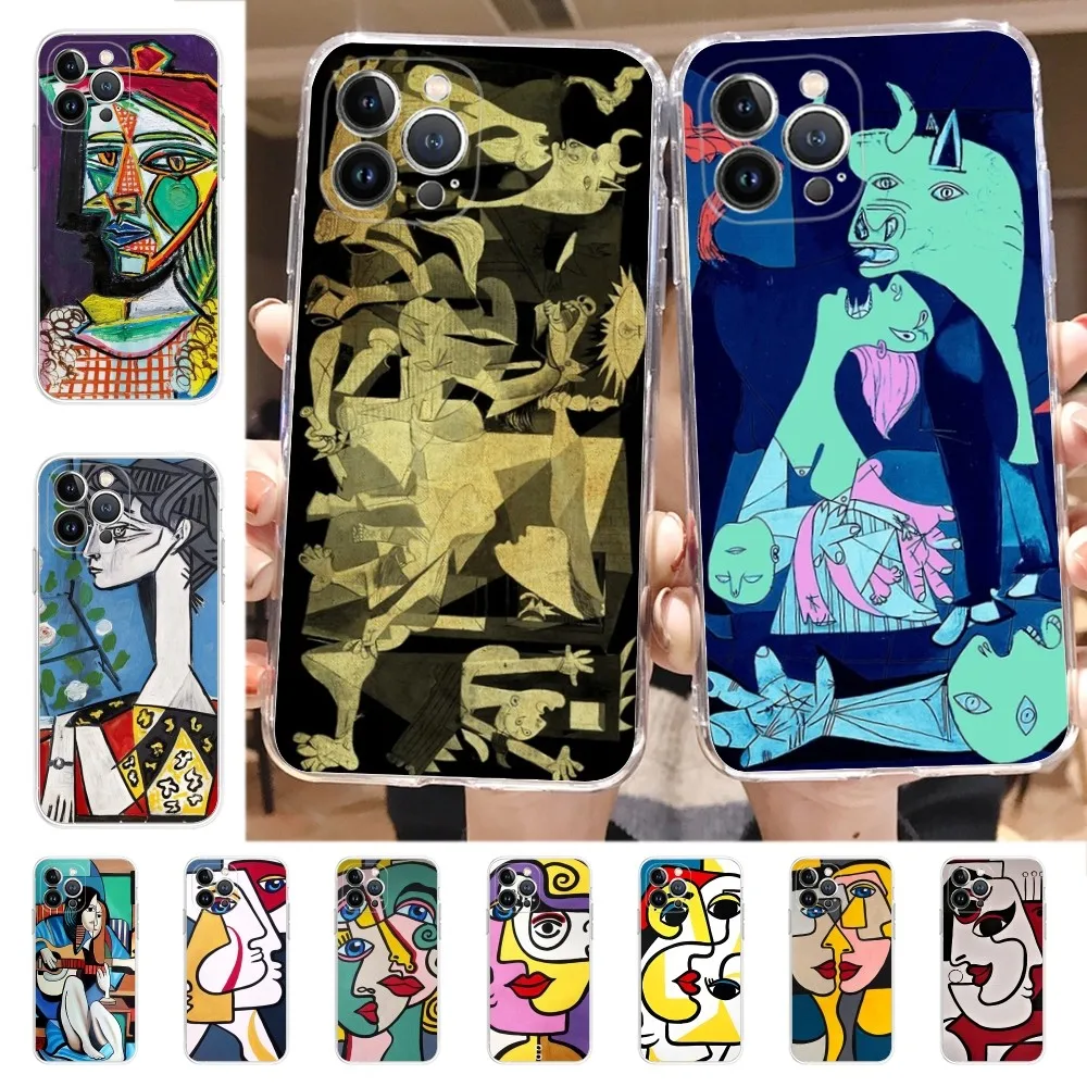 Picasso abstract Art painting Phone Case For iPhone 15 14 11 12 13 Mini Pro XS Max Cover 6 7 8 Plus X XR SE 2020 Funda Shell