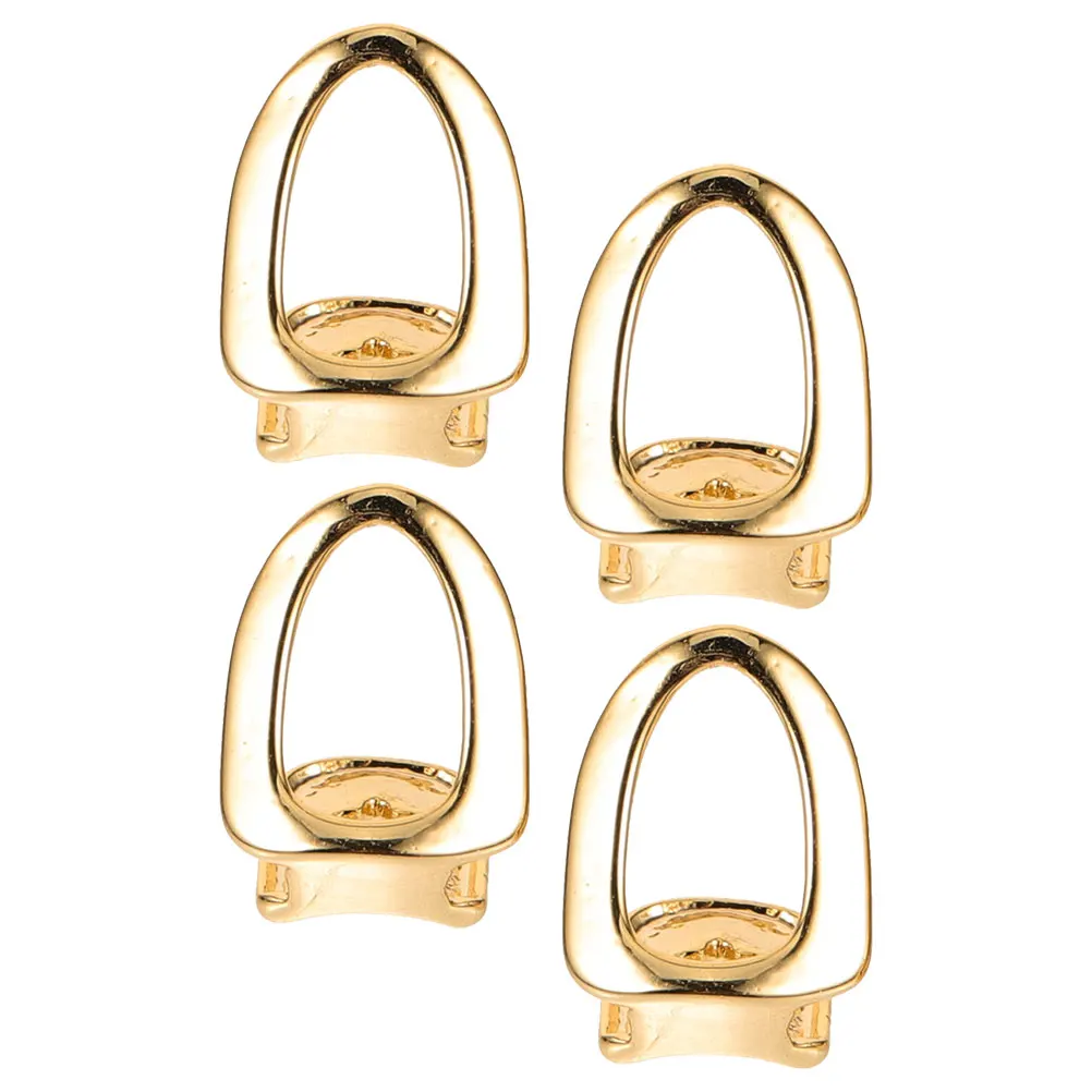 

4pcs Golden Teeth Cap Copper Material Easy Grill Accessories for HipHop Party Cosplay Props Tooth Jewelry Metal Decorative Brace