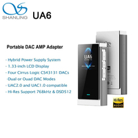 SHANLING UA6 HIFI Portable USB DAC AMP Headphone Amplifier Hi-Res Audio Amplifier 4 X CS43131 DACs 3.5mm/4.4mm Balanced Output
