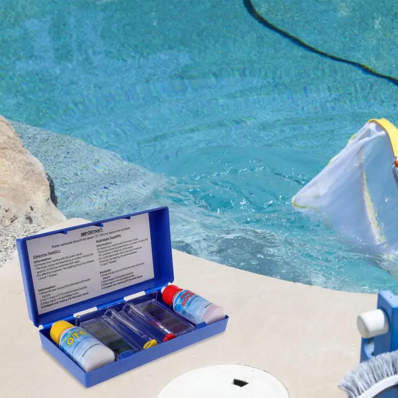 Swimming Pool Special Test Kit Accessories PH Chlorine Inspection Liquid Water Quality Component Test Box Water Tester For Spa