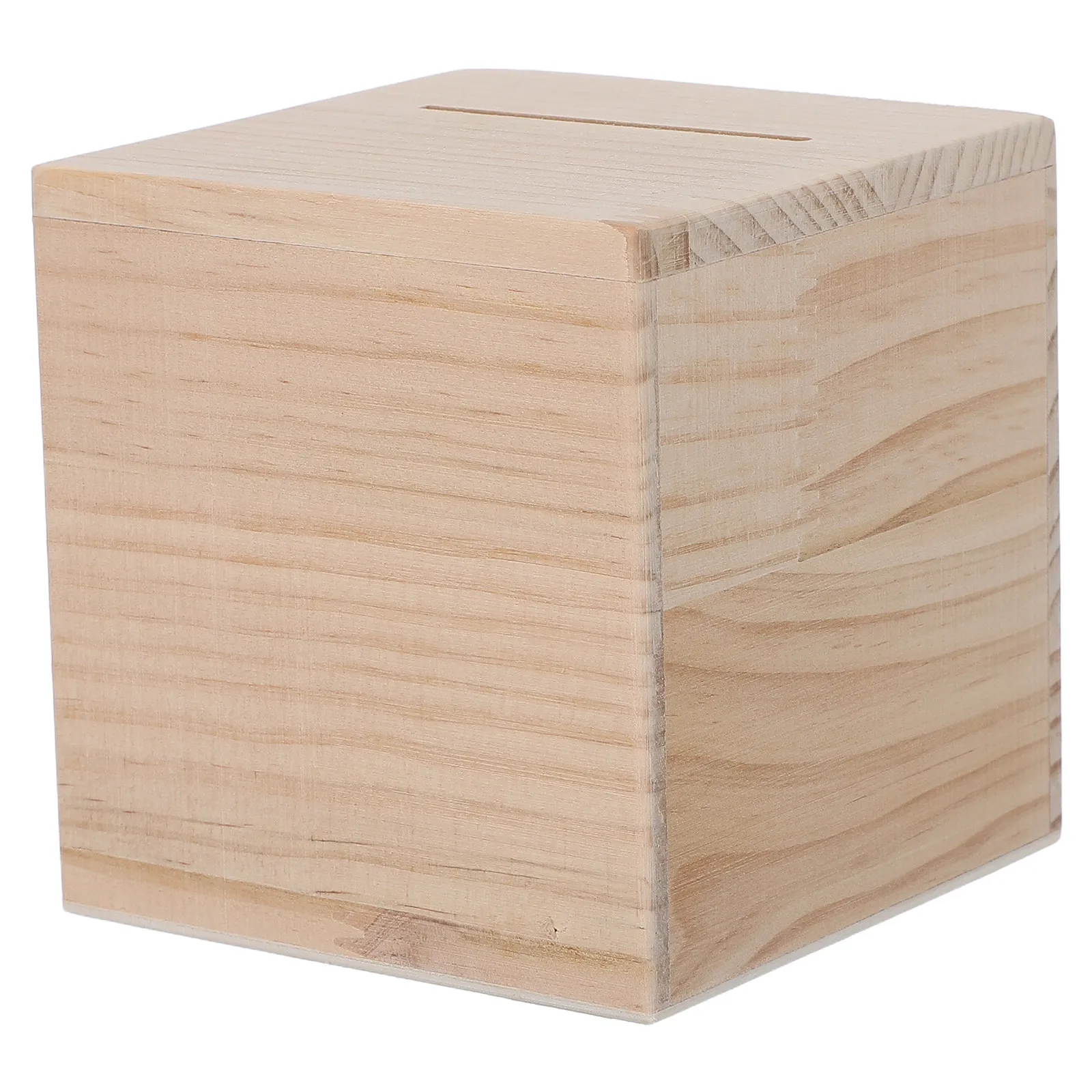 Wooden Money Box 4 Inch Only in No Out Coin Bank Unopenable Cash Savings Bank Must Break to Challenge Gift