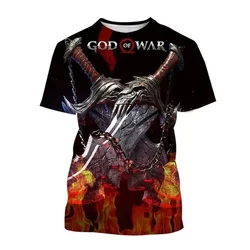 Hot Selling Game God of War 3D Printed T-Shirts  Men Women Fashion Oversized Breathable T Shirt Harajuku  Streetwear Clothing