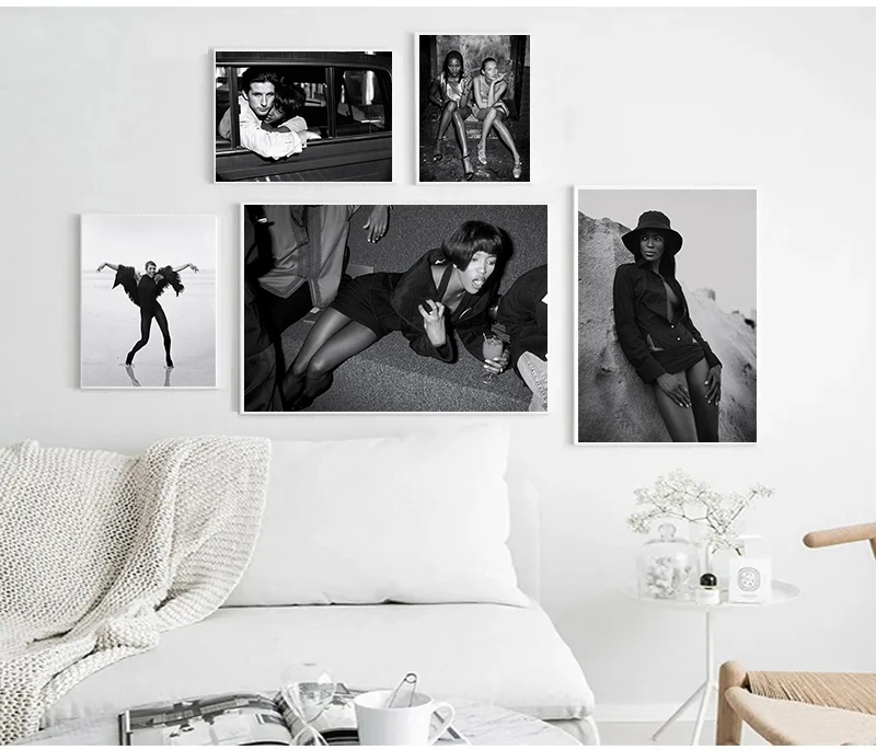 Fashionable Renowned Model Naomi Campbell Photography Poster Modern Pop Prints Canvas Painting Wall Art Pictures Home Room Decor