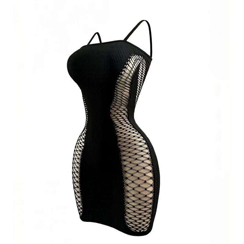 Women Summer Beach Cover Up Hollow Out Beachwear Bodycon Dress Without Underwear Sheer Mesh Fishnet Music festival Swimsuit image 5