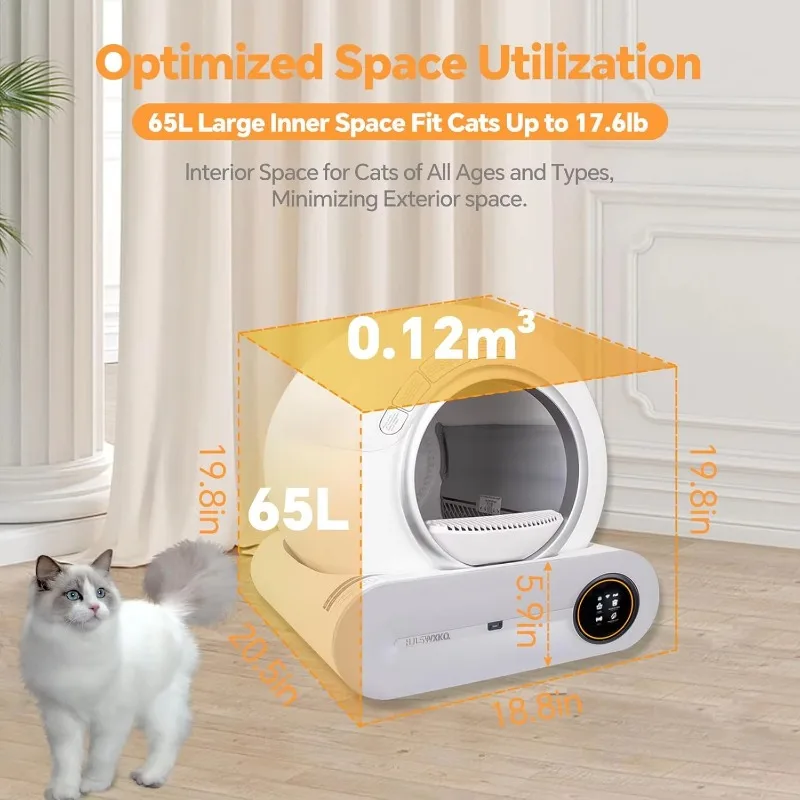 Robot Intelligent de luxe, autonettoyant, maison Stable, bac à litière pour chat, toilettes pour grands chats