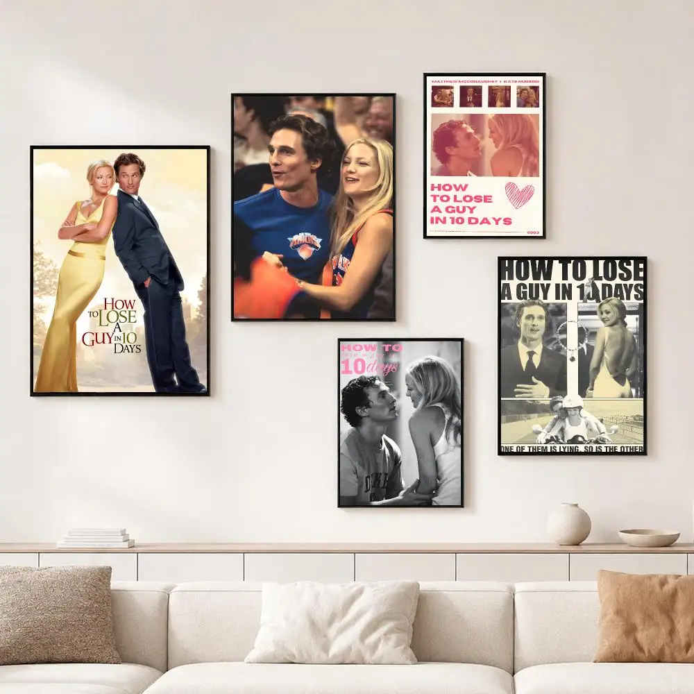 How To L-Lose A G-Guy In 10 Days Film Poster Wall Art Print Art Suitable For Living Room Bedroom Bar Parlor Home Decor Gift