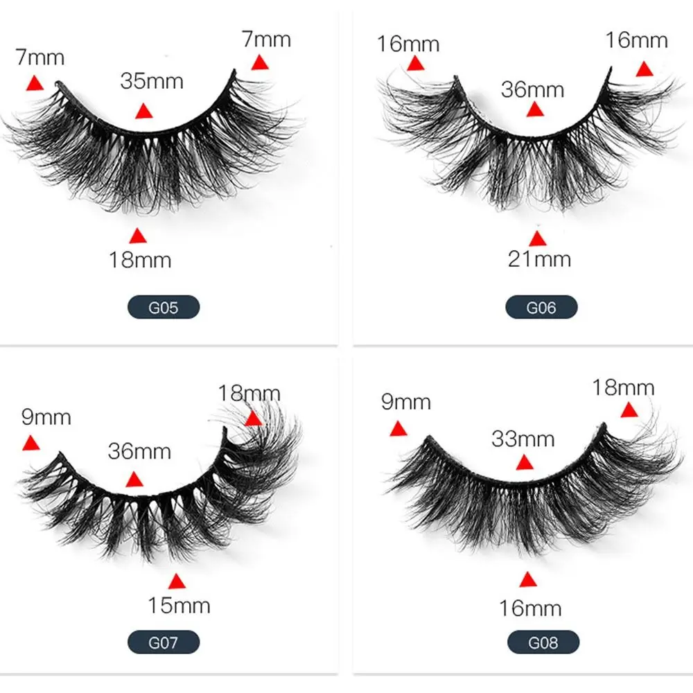 5 คู่/เซ็ต Instant ขนตาขนสัตว์ 8D Curly Cluster ผสมรูปแบบ Dramatic ดู Curling Fake Lashes หนา Wispy