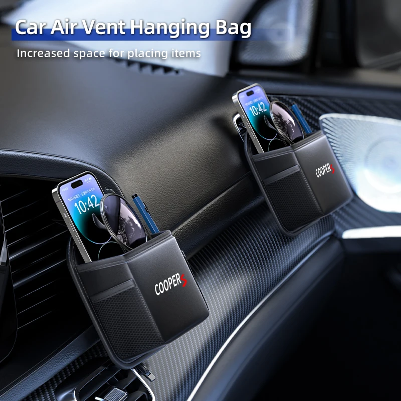 

Car Organizer Bag Air Vent Storage Package For MINI Cooper JCW WORKS R55 R56 F55 F56 R57 R58 R59 R60 R50 R53 R52 Clubman Country
