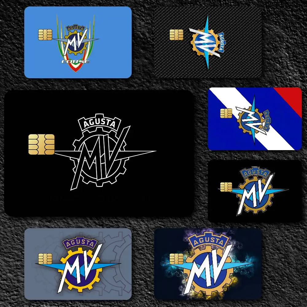 Fashion M-MV Agusta Credit Card Skin Stickers For Bank Card Bus Metro Card Sticker Waterproof Gift