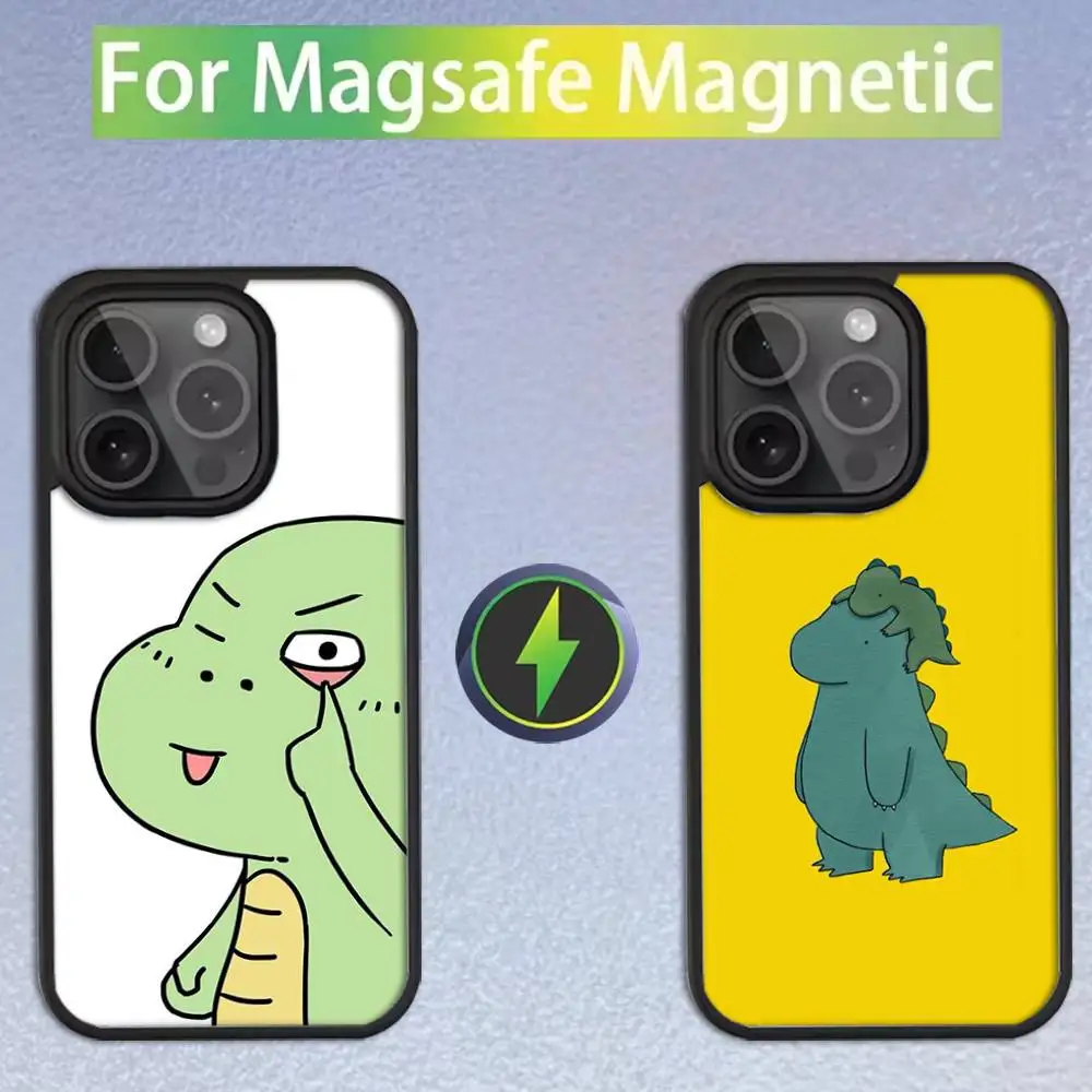

Cartoon D-Dinosaur Phone Case For iPhone 16,15,14,13,12,11,Pro,Max,Plus,Mini,SE Magsafe Magnetic Wireless Charging