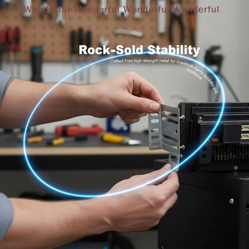 Double Din Car Radio Installation Kit MP5 Holder and Support Bracket Ideal for Easy Setup of 7 Inch Multimedia Center Console