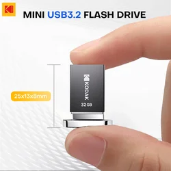 KODAK K113 Mini USB Flash Drive USB3.2 Pen Memory Drive High Speed 140MB/s 16GB 32GB 64GB 128GB UDisk Portable Memory for Car PC
