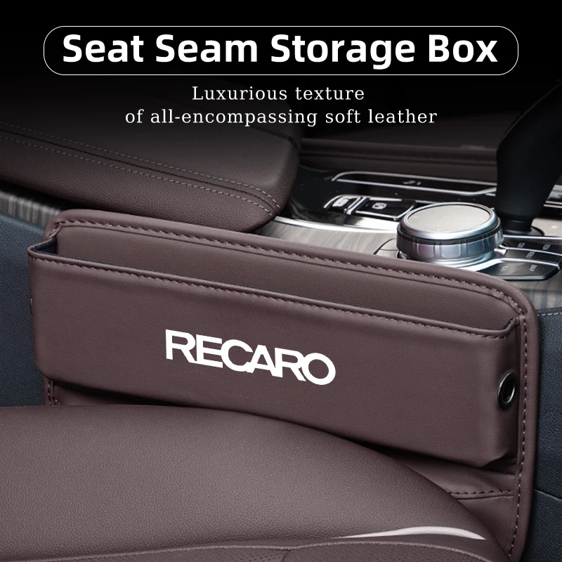 Car Seat Gap Organizer Box Leak-proof Storage Bag For Recaro Racing Interior Accessories