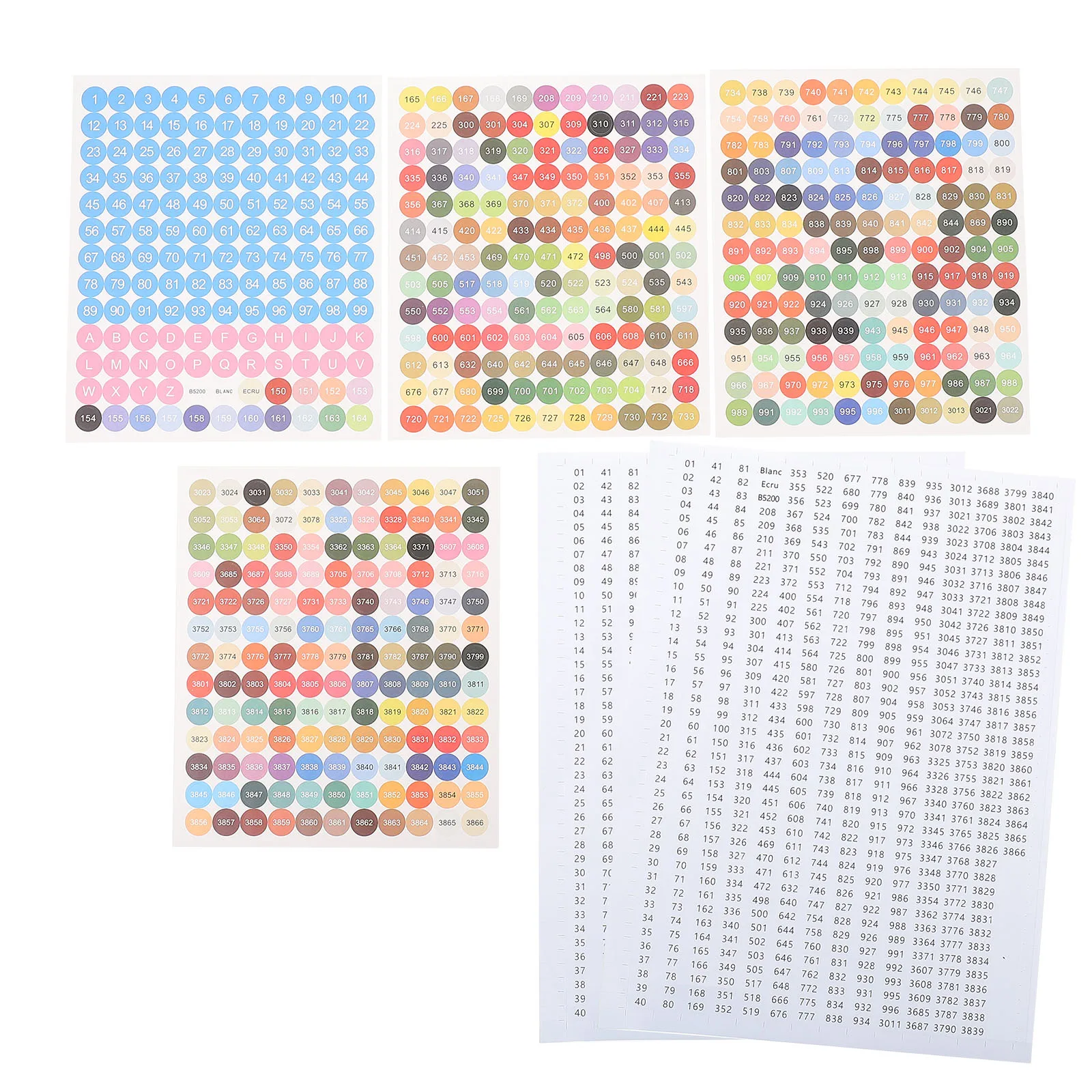 

Digital Stickers Mini Number Decorate Removable Adhesive Label Paper 3 Sheets Storage Box Labels Self Adhesive Easy Use Ready