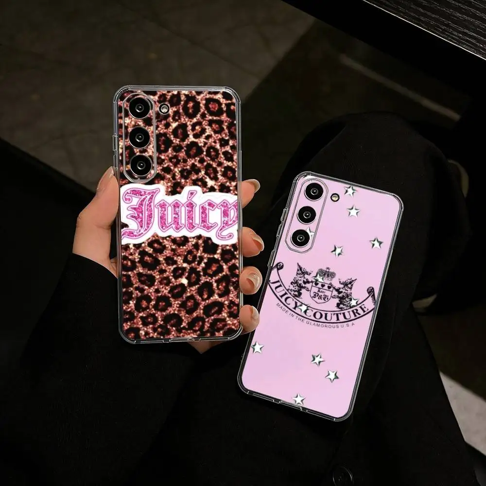 J-Juicy C-Couture Phone Case For Samsung Galaxy A91,80,73,72 ,71,53,52,32 ,31,22,21s,20,Transparent Case
