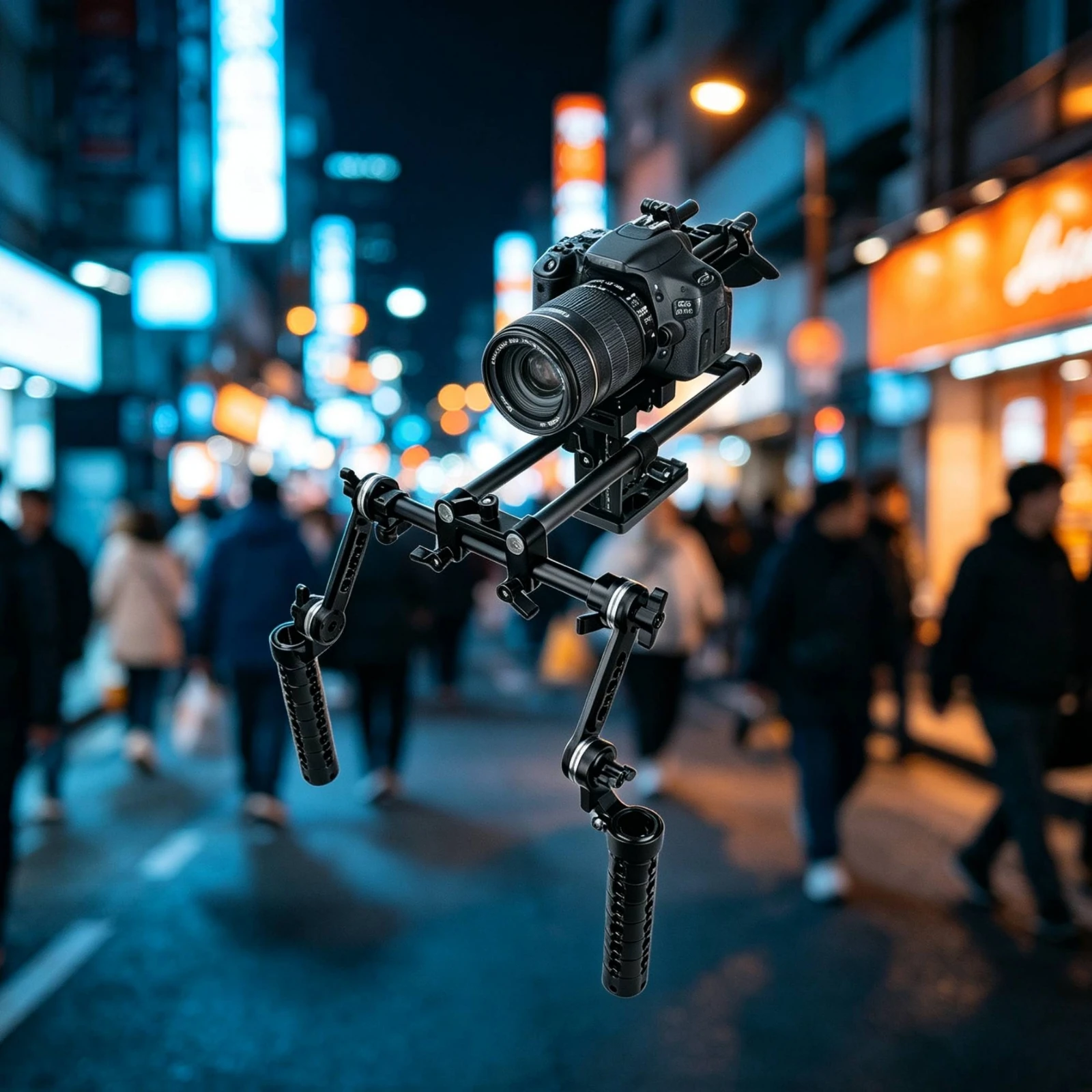 Paired Handgrip with Extension Arms Flexible Camera Rig Handle with Tube Clamp Anodized Directional for Filmmakers