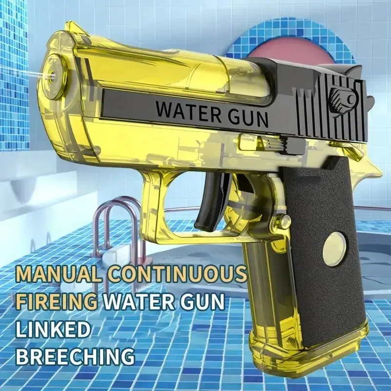 Pistola de agua de verano para niños, Rifle de enlace de fuego continuo automático, pistola de juguete de agua adecuada para uso en exteriores, 1 unidad