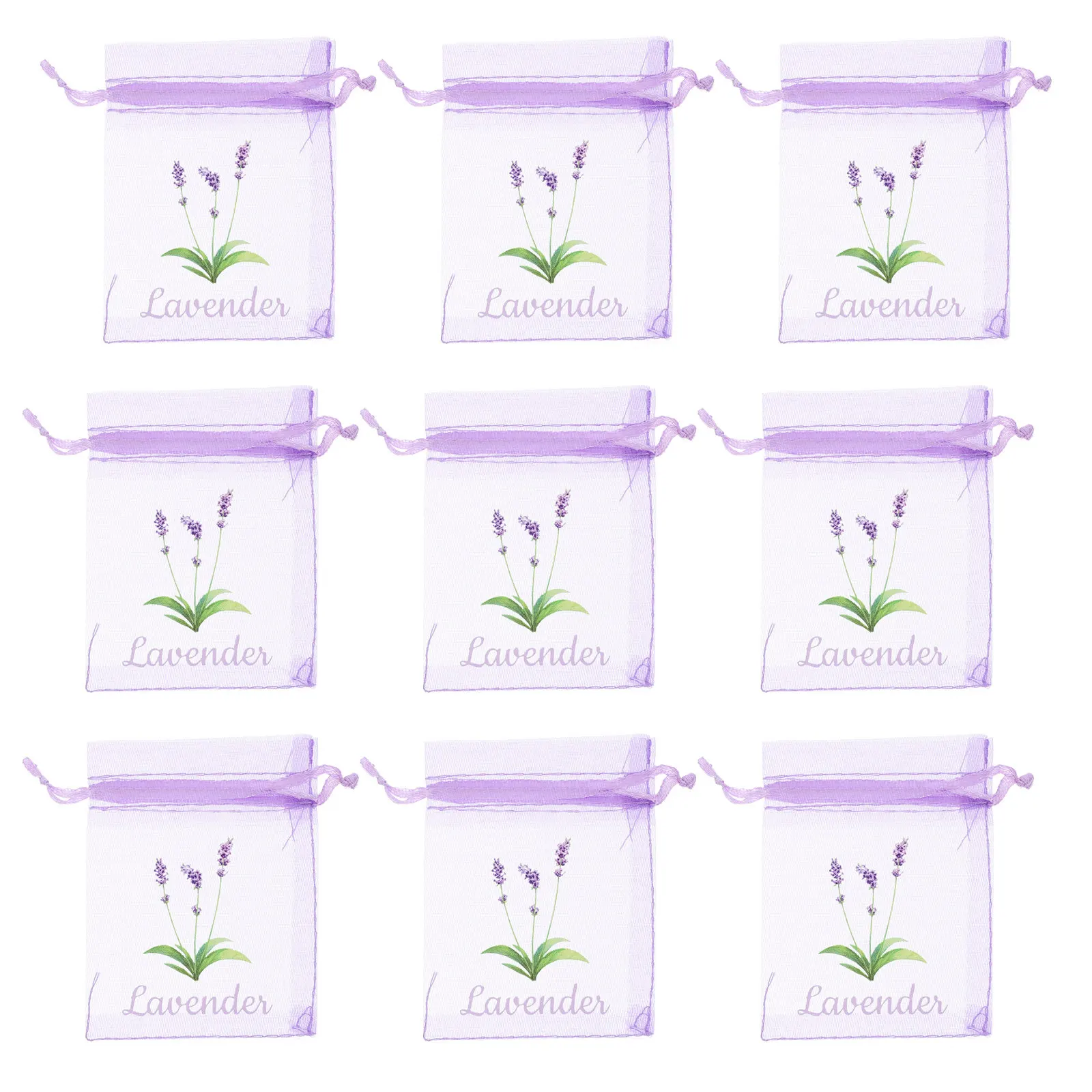 20 Pcs Dried Flower Drawstring Bag Decorative Mesh Pouch Lavender Sachet Bags Storage